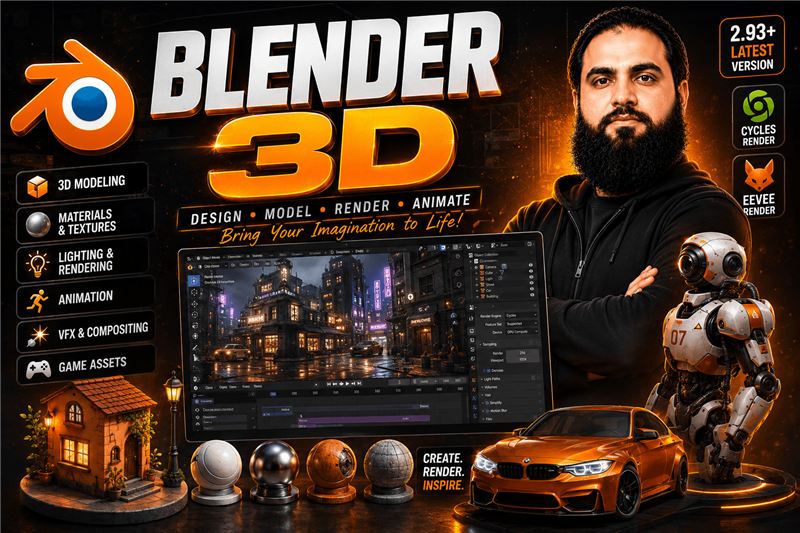 Blender 3D Course - Modeling, Animation, Rendering - SSIMS Pakistan